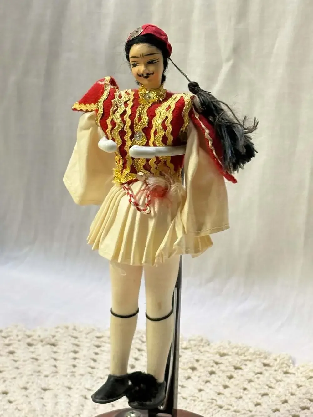 Vintage Greek Tsolias Evzone Folk Costume Souvenir Doll